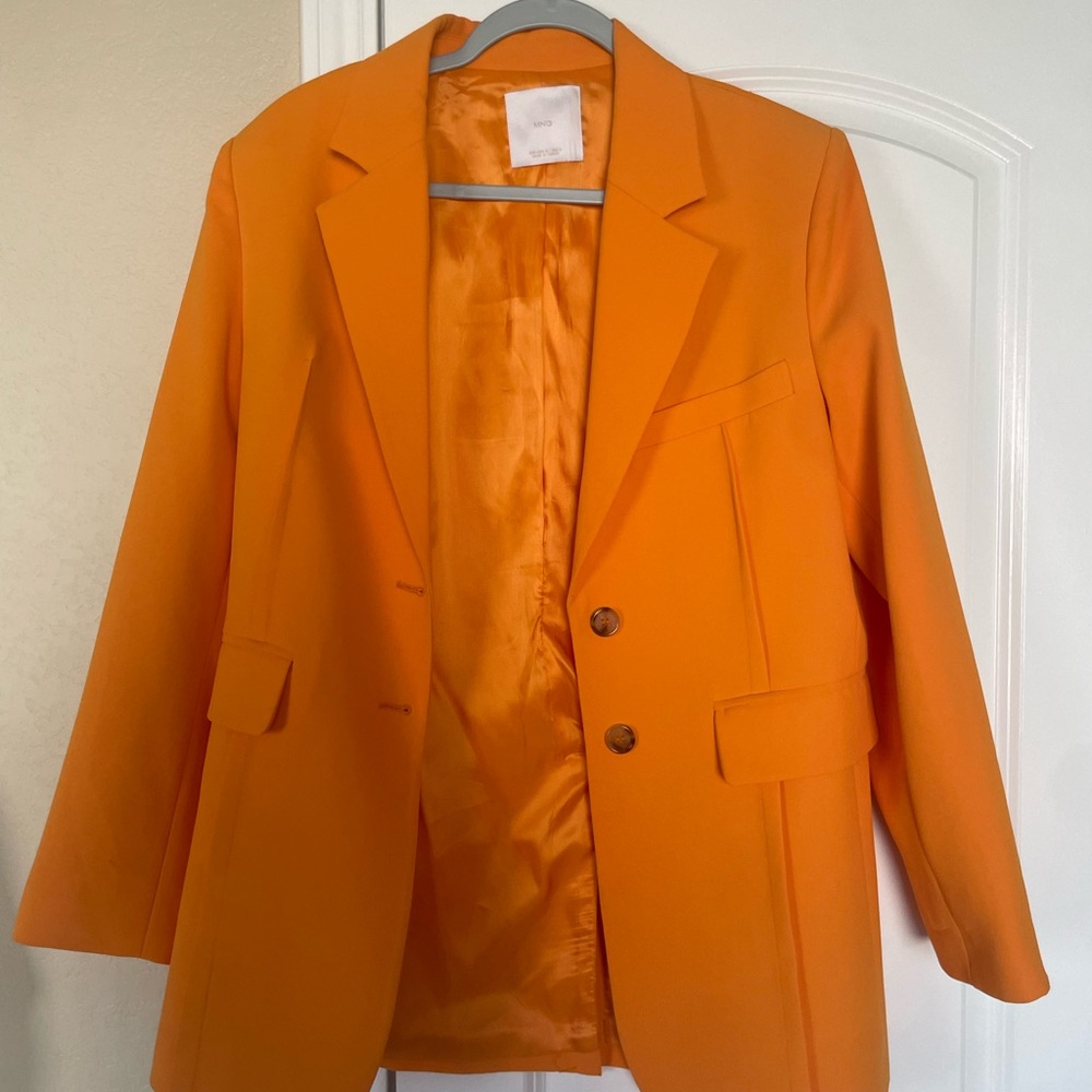 Mango Bright Orange Women's Blazer